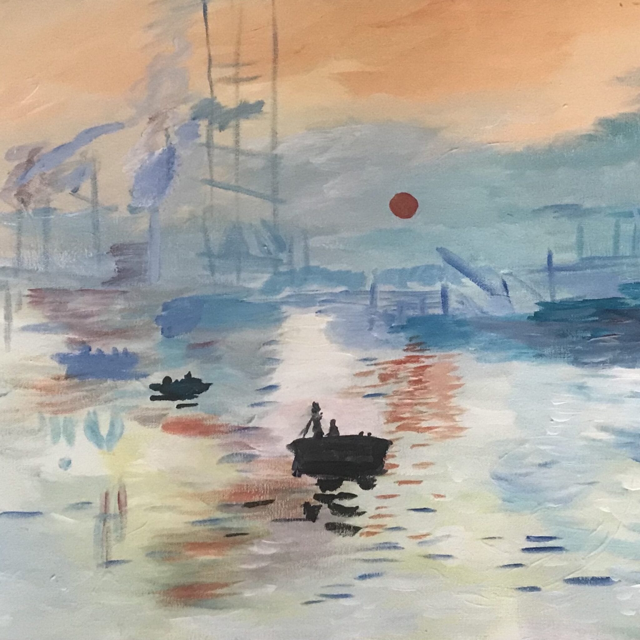 in deze workshop leer ik je stap voor stap op twee uur tijd dit kunstwerk na te schilderen