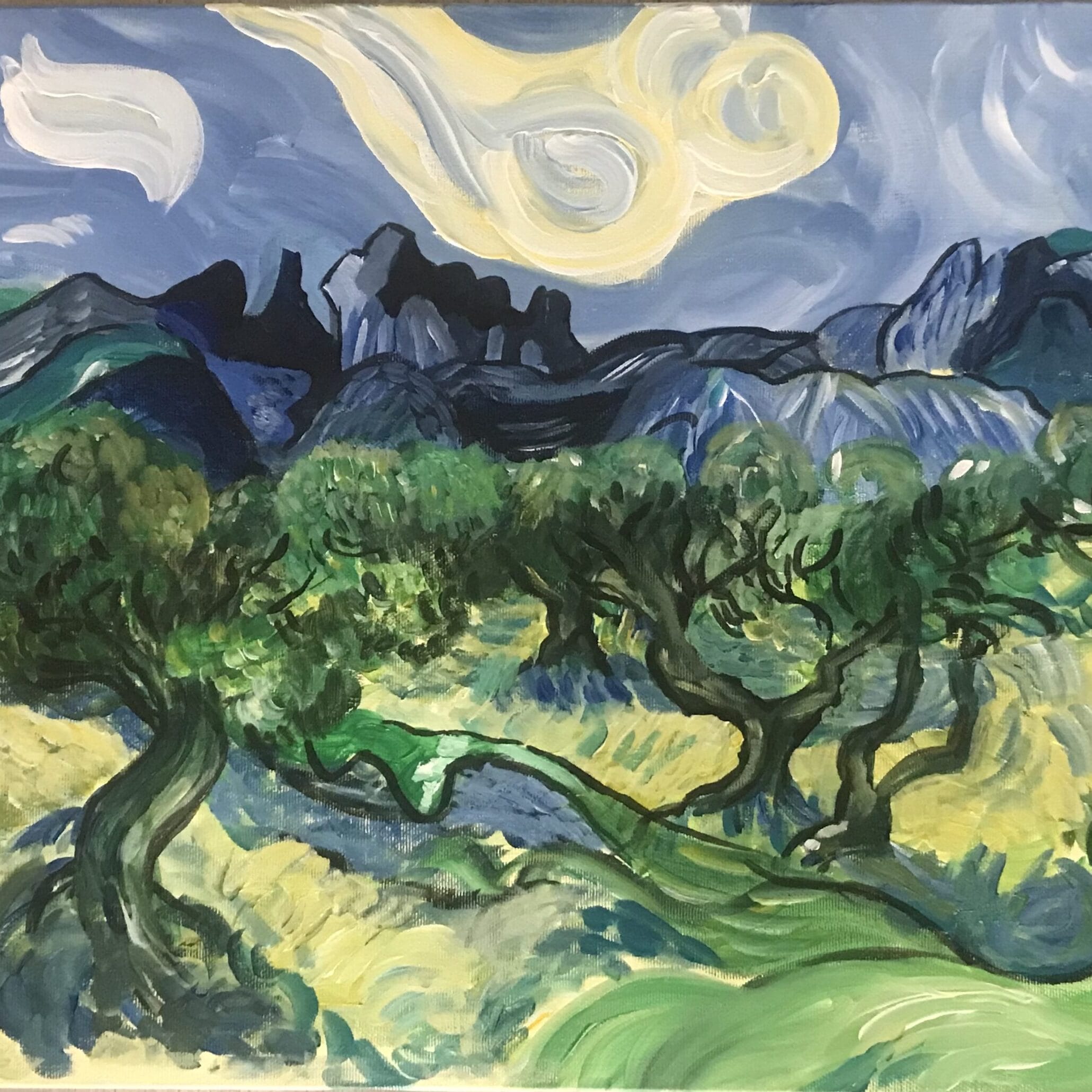 leer op twee uur tijd dit wereldberoemde kunstwerken Van Gogh stap voor stap te schilderen