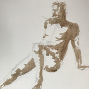 leer stap voor stap naaktmodel schilderen